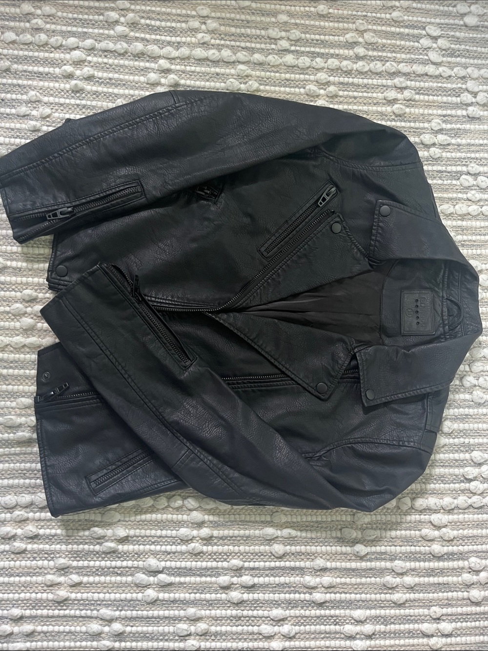 Blank NYC Black Leather Moto Jacket